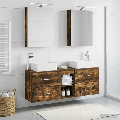 Bathroom Furniture Set 5 pcs Smoked Oak
