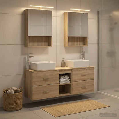 Bathroom Furniture Set 5 pcs Sonoma Oak