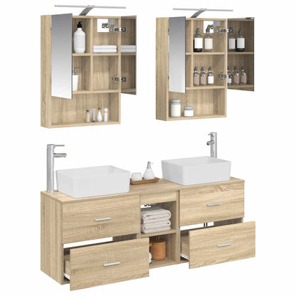 Bathroom Furniture Set 5 pcs Sonoma Oak