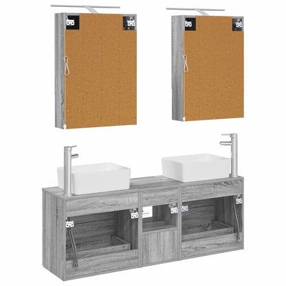 Bathroom Furniture Set 5 pcs Grey Sonoma