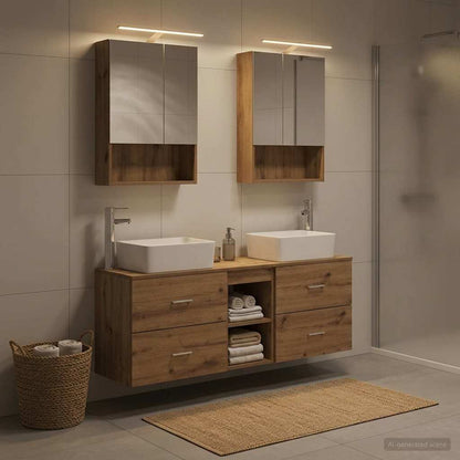 Bathroom Furniture Set 5 pcs Artisan Oak