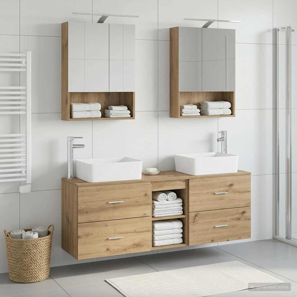 Bathroom Furniture Set 5 pcs Artisan Oak