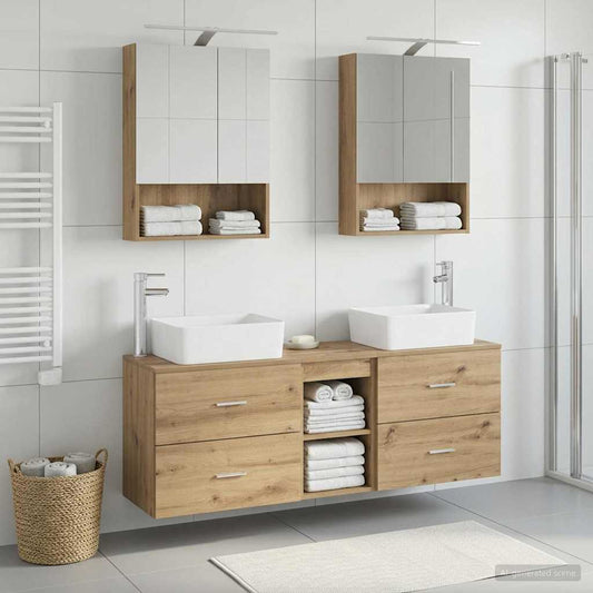 Bathroom Furniture Set 5 pcs Artisan Oak