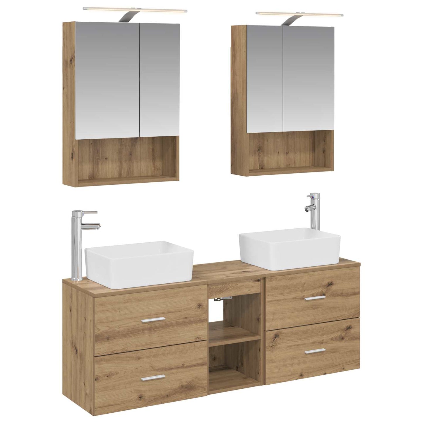 Bathroom Furniture Set 5 pcs Artisan Oak