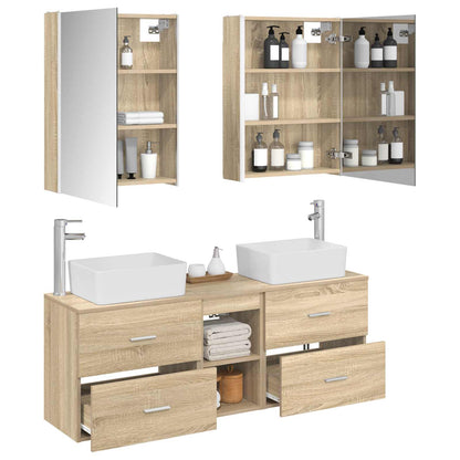 Bathroom Furniture Set 5 pcs Sonoma Oak