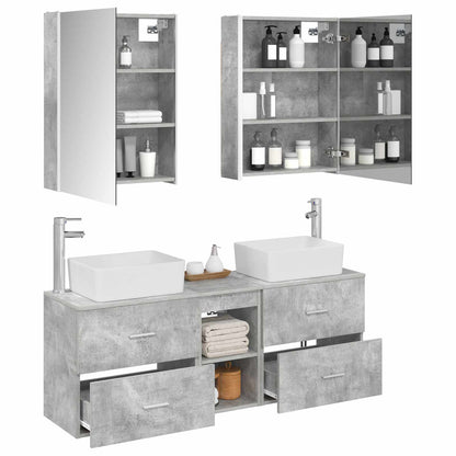 Bathroom Furniture Set 5 pcs Concrete Grey