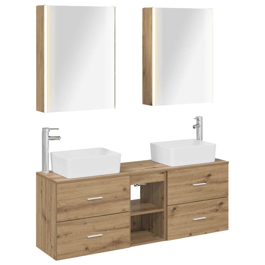 Bathroom Furniture Set 5 pcs Artisan Oak