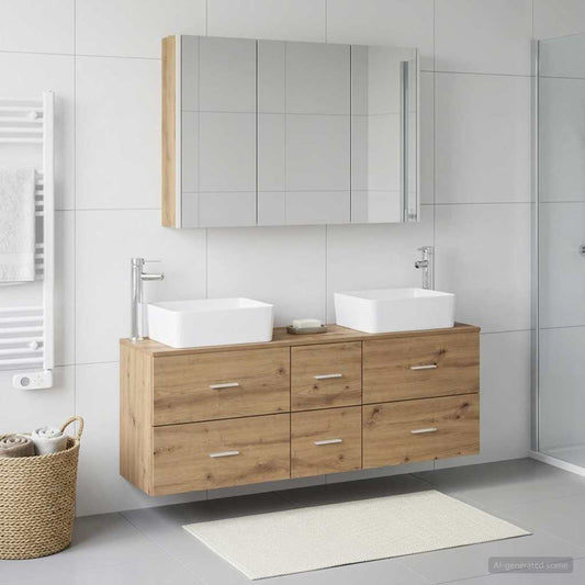 Bathroom Furniture Set 4 pcs Artisan Oak