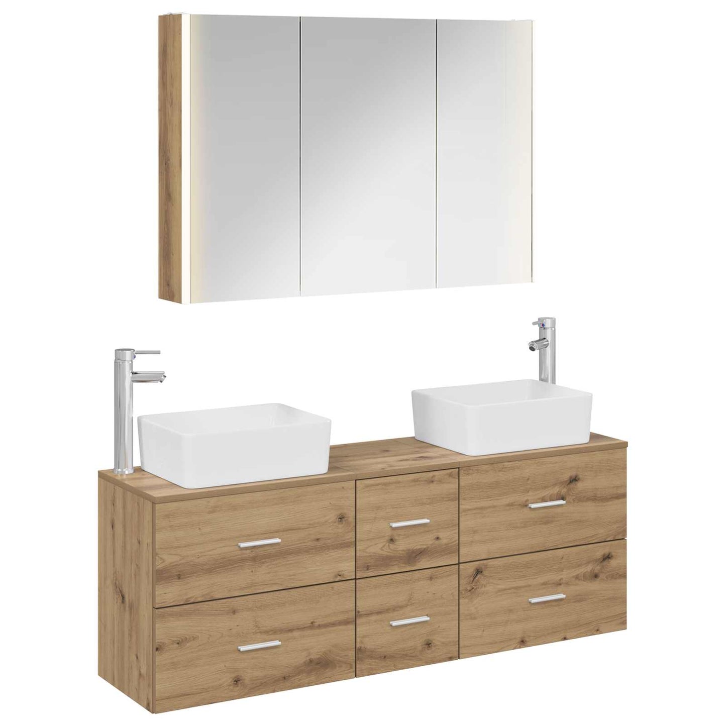 Bathroom Furniture Set 4 pcs Artisan Oak