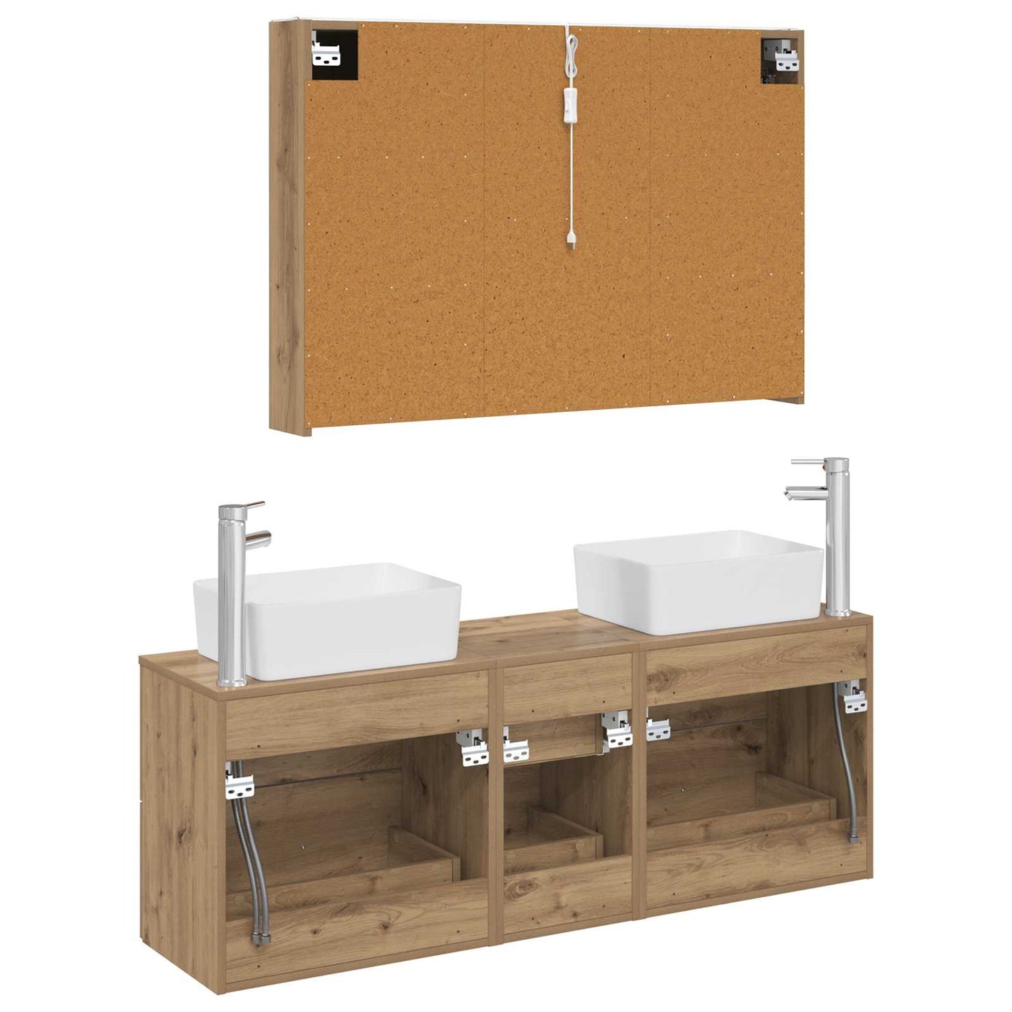Bathroom Furniture Set 4 pcs Artisan Oak