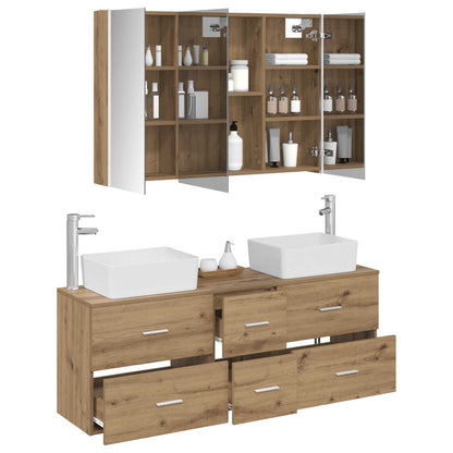 Bathroom Furniture Set 4 pcs Artisan Oak
