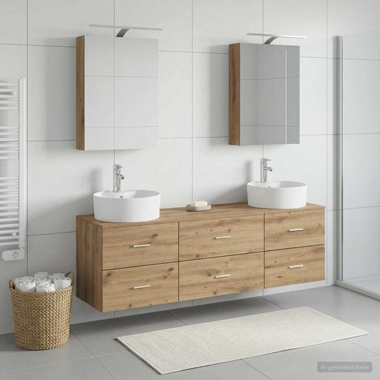 Bathroom Furniture Set 5 pcs Artisan Oak