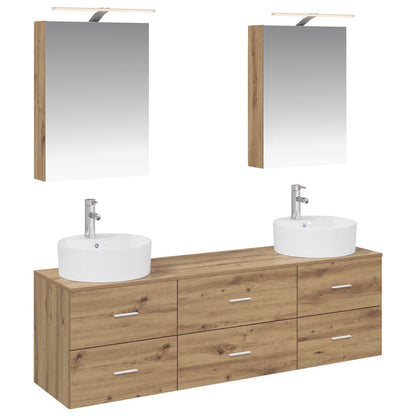 Bathroom Furniture Set 5 pcs Artisan Oak