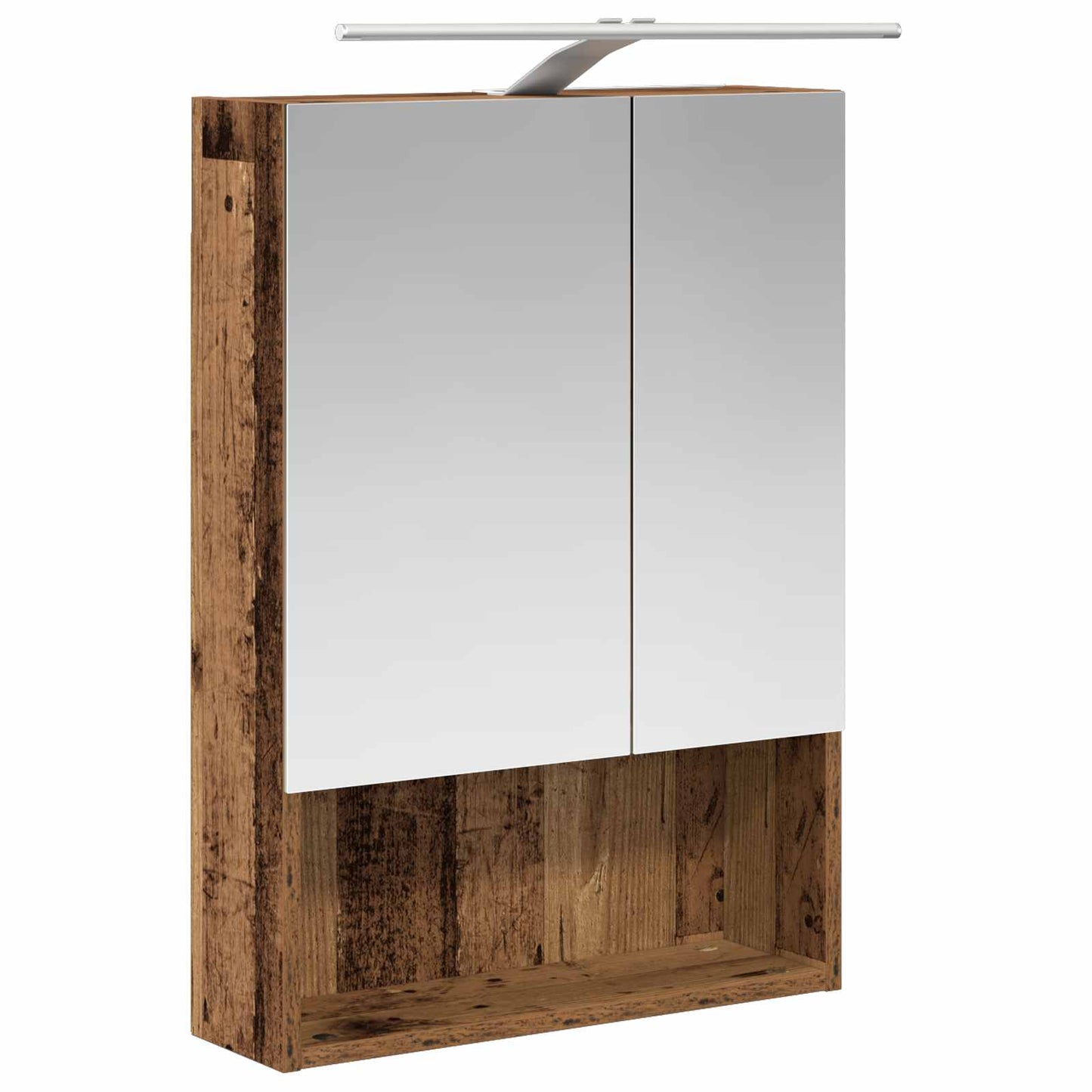 Bathroom Furniture Set 5 pcs Old Wood Engineered Wood and Glass