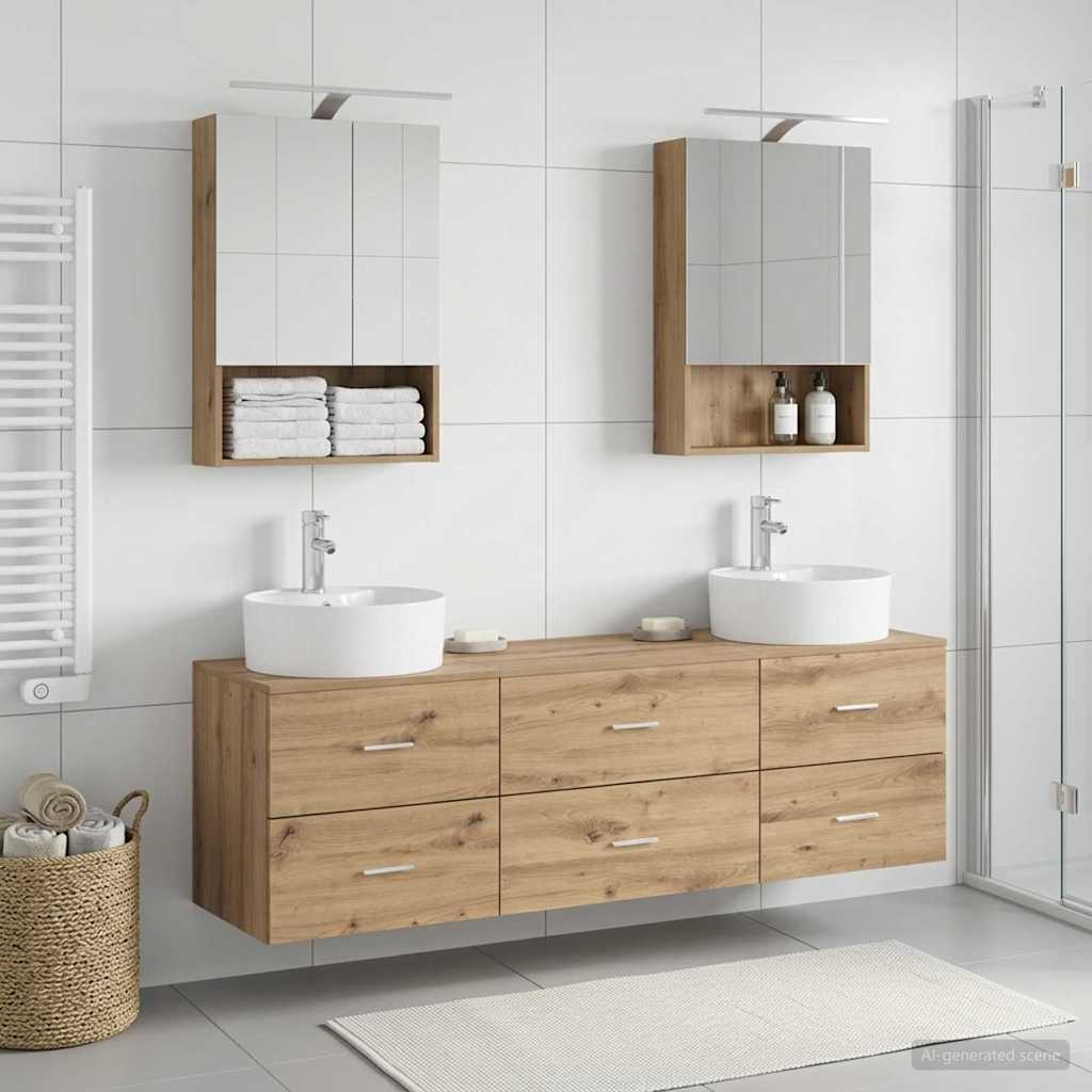 Bathroom Furniture Set 5 pcs Artisan Oak