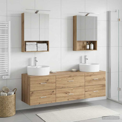 Bathroom Furniture Set 5 pcs Artisan Oak