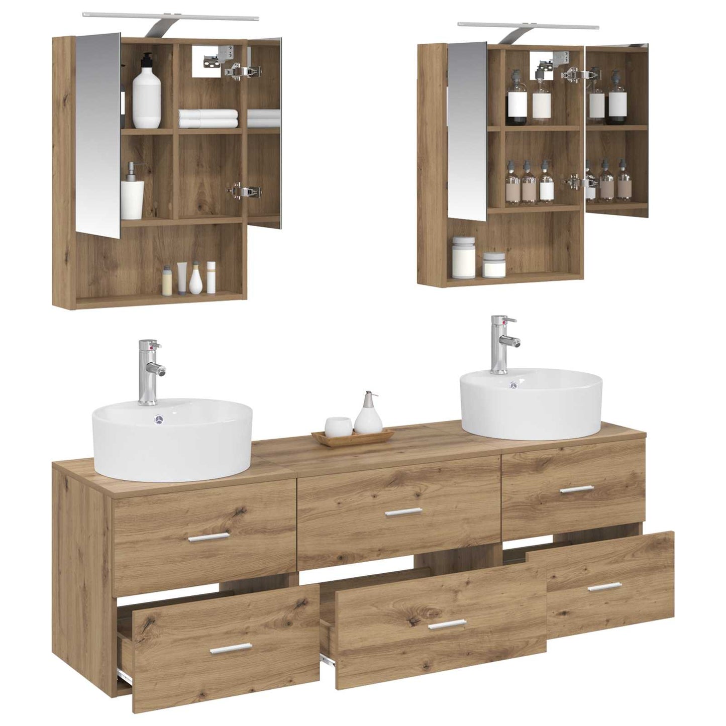 Bathroom Furniture Set 5 pcs Artisan Oak