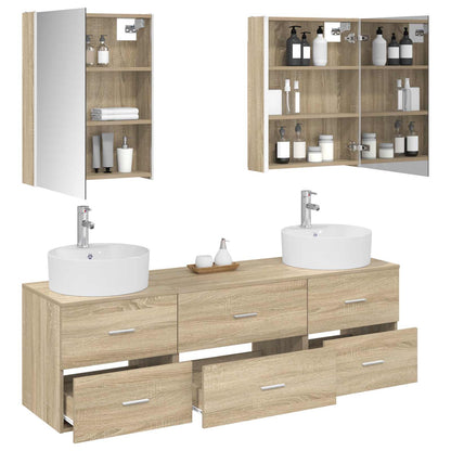 Bathroom Furniture Set 5 pcs Sonoma Oak