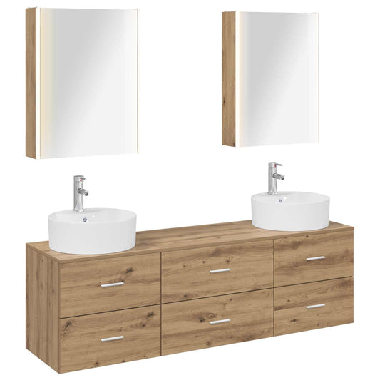 Bathroom Furniture Set 5 pcs Artisan Oak