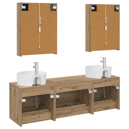 Bathroom Furniture Set 5 pcs Artisan Oak