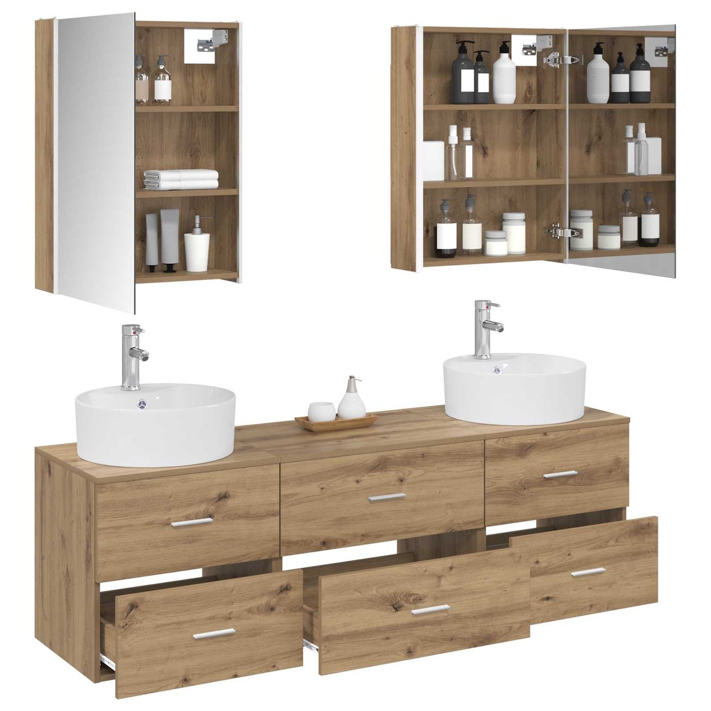 Bathroom Furniture Set 5 pcs Artisan Oak