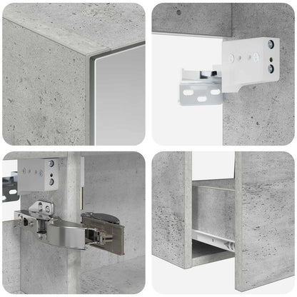 Bathroom Furniture Set 4 pcs Concrete Grey