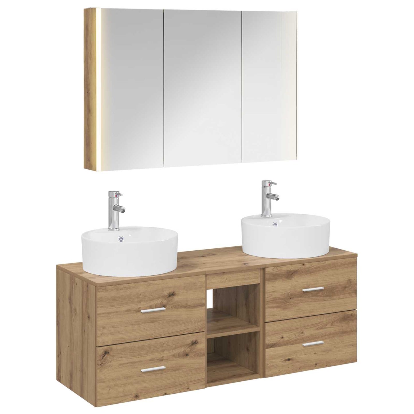 Bathroom Furniture Set 4 pcs Artisan Oak