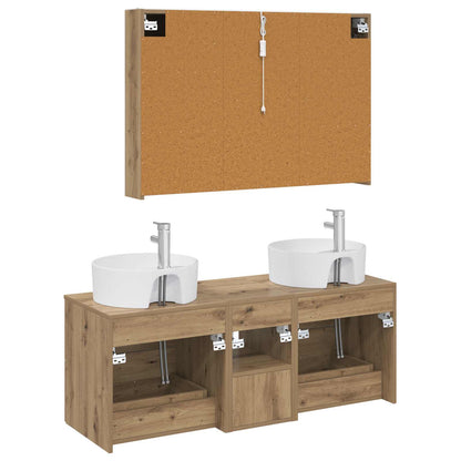 Bathroom Furniture Set 4 pcs Artisan Oak