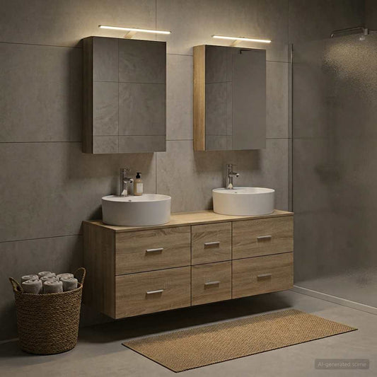 Bathroom Furniture Set 5 pcs Sonoma Oak