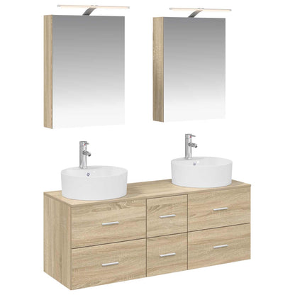 Bathroom Furniture Set 5 pcs Sonoma Oak