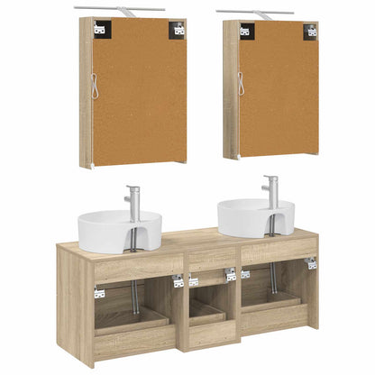 Bathroom Furniture Set 5 pcs Sonoma Oak