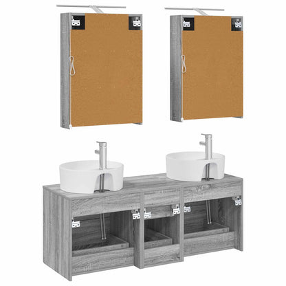 Bathroom Furniture Set 5 pcs Grey Sonoma