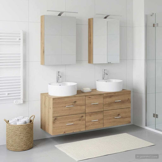 Bathroom Furniture Set 5 pcs Artisan Oak