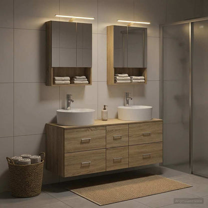Bathroom Furniture Set 5 pcs Sonoma Oak