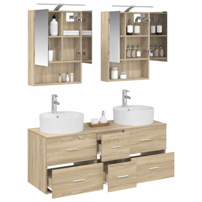 Bathroom Furniture Set 5 pcs Sonoma Oak