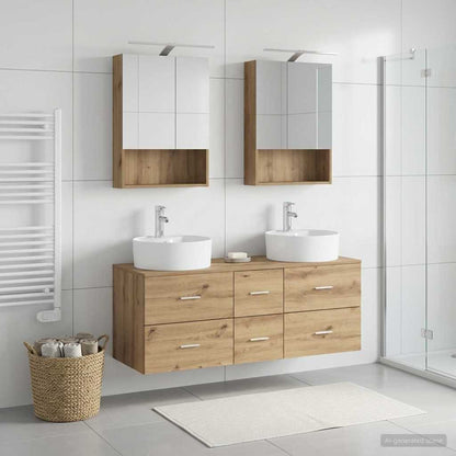 Bathroom Furniture Set 5 pcs Artisan Oak