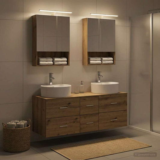 Bathroom Furniture Set 5 pcs Artisan Oak