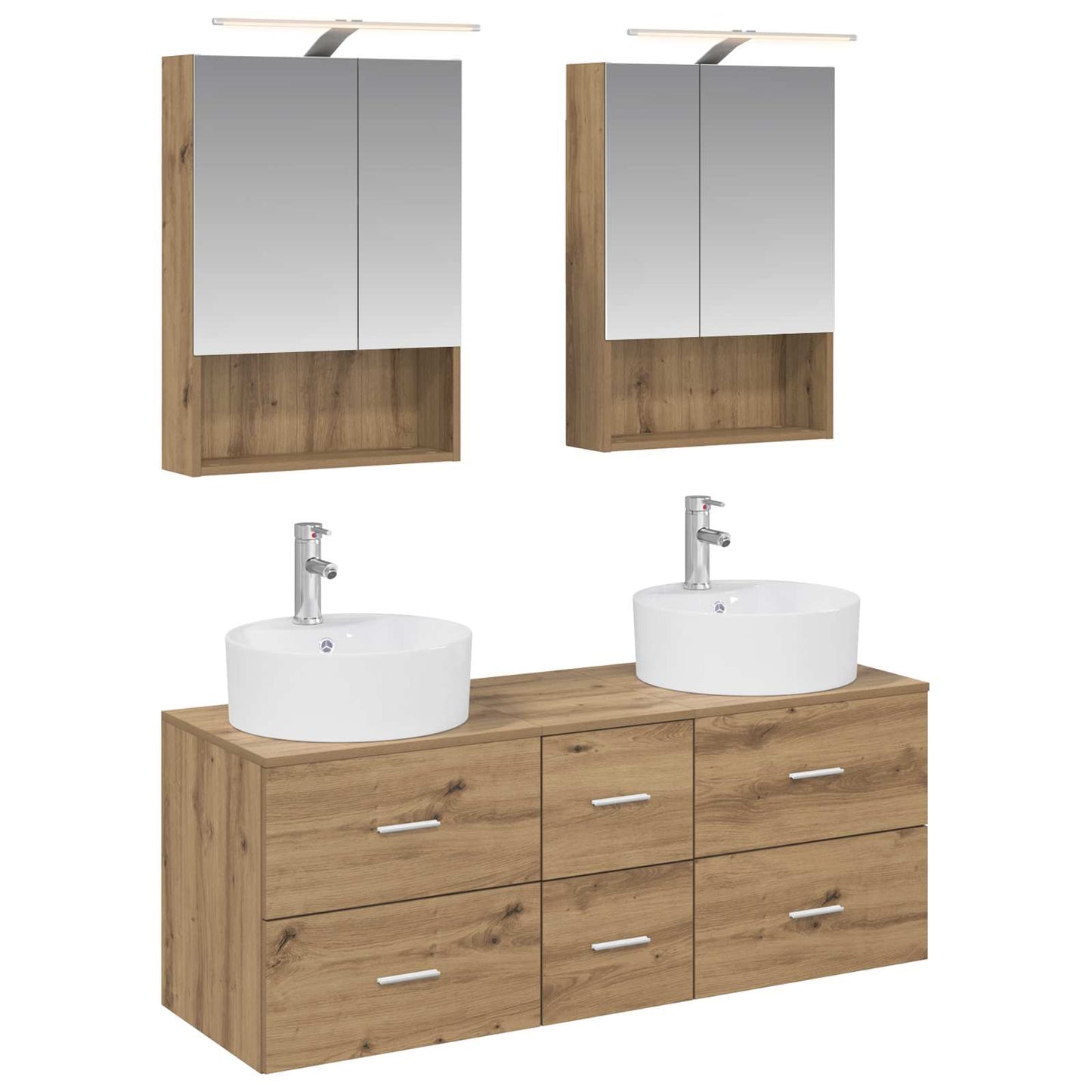Bathroom Furniture Set 5 pcs Artisan Oak
