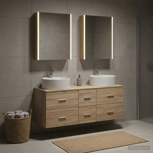 Bathroom Furniture Set 5 pcs Sonoma Oak