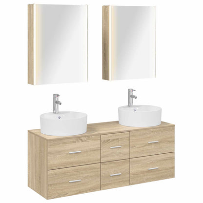 Bathroom Furniture Set 5 pcs Sonoma Oak