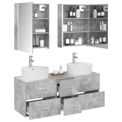 Bathroom Furniture Set 5 pcs Concrete Grey