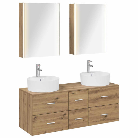 Bathroom Furniture Set 5 pcs Artisan Oak