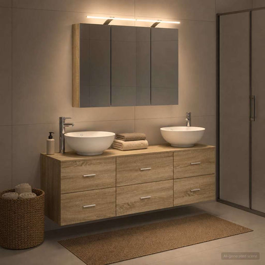 Bathroom Furniture Set 4 pcs Sonoma Oak