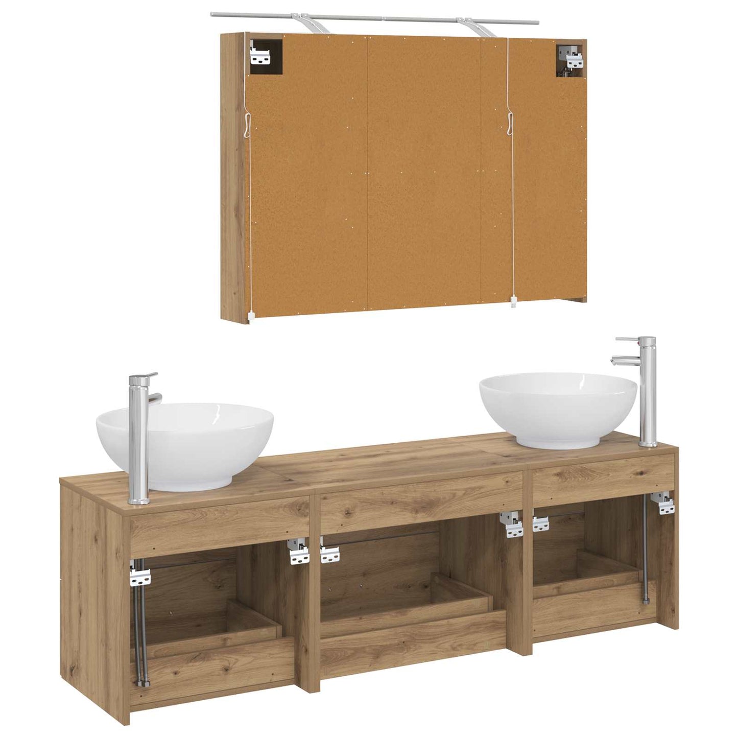 Bathroom Furniture Set 4 pcs Artisan Oak