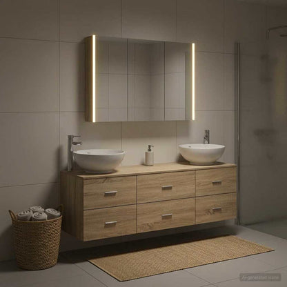 Bathroom Furniture Set 4 pcs Sonoma Oak