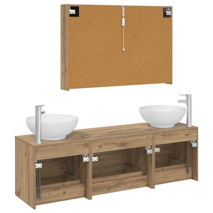 Bathroom Furniture Set 4 pcs Artisan Oak