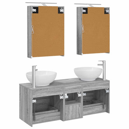 Bathroom Furniture Set 5 pcs Grey Sonoma