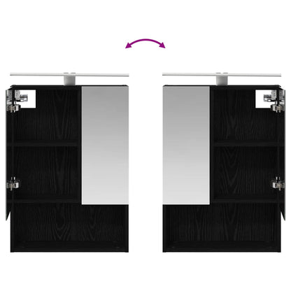 Bathroom Furniture Set 5 pcs Black Oak