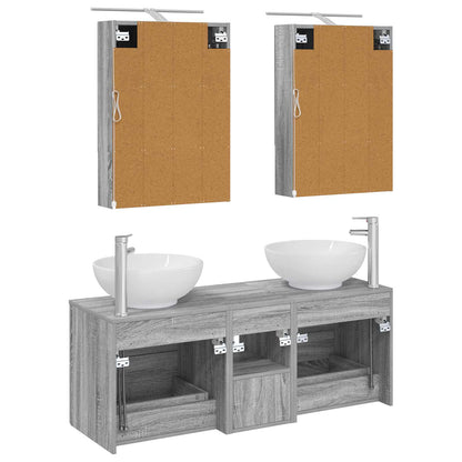 Bathroom Furniture Set 5 pcs Grey Sonoma