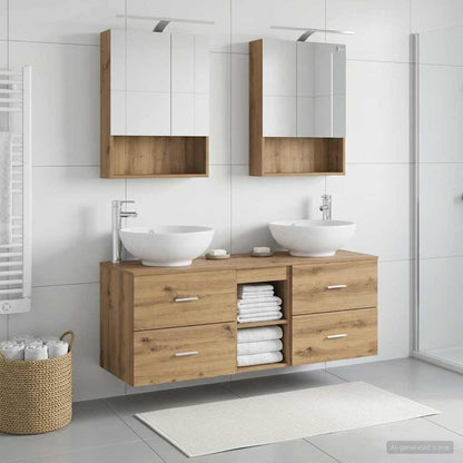 Bathroom Furniture Set 5 pcs Artisan Oak